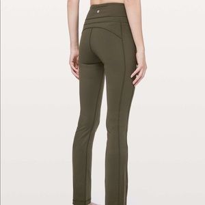 Lululemon Skinny Groove Pant - straight leg in army green **discontinued style**